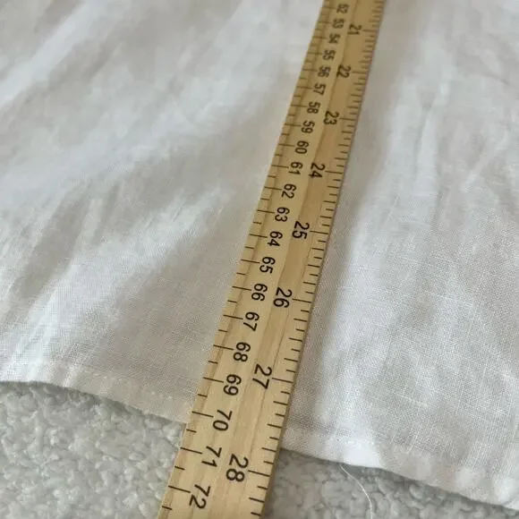 Alexandra Bartlett Women's 100% Linen Tunic Sz 1X White/Black Side Zip hidden - Picture 5 of 6